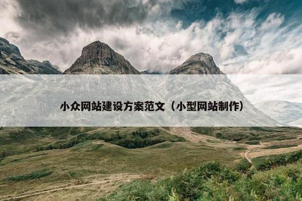 小众网站建设方案范文（小型网站制作）