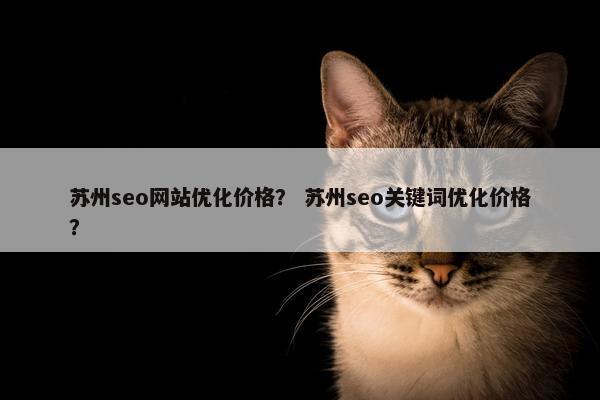苏州seo网站优化价格？ 苏州seo关键词优化价格？