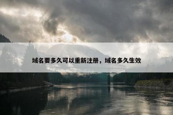 域名要多久可以重新注册，域名多久生效
