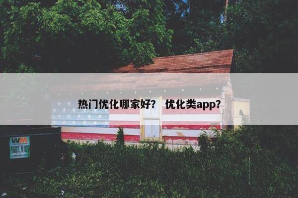 热门优化哪家好？ 优化类app？