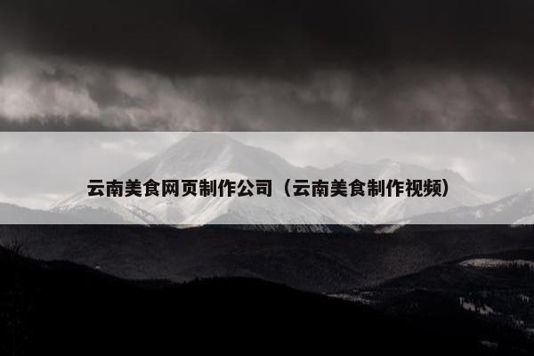 云南美食网页制作公司（云南美食制作视频）