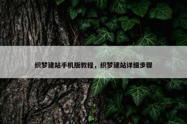 织梦建站手机版教程，织梦建站详细步骤