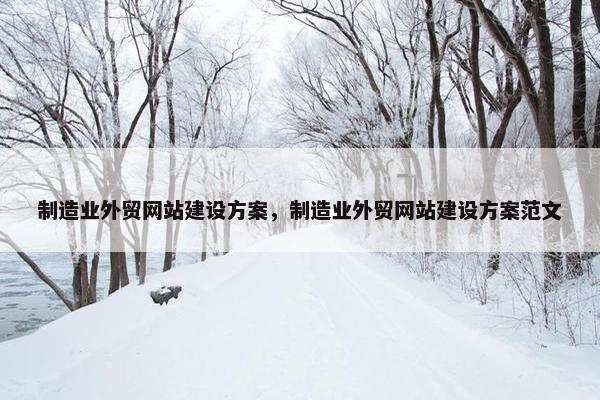 制造业外贸网站建设方案，制造业外贸网站建设方案范文