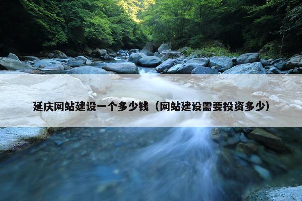 延庆网站建设一个多少钱（网站建设需要投资多少）