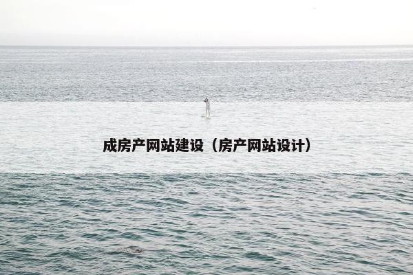 成房产网站建设（房产网站设计）