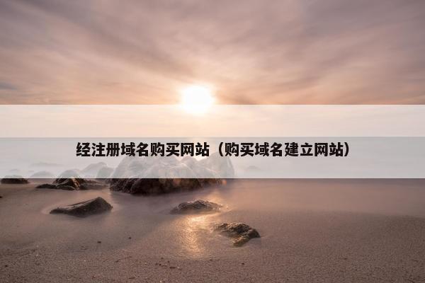 经注册域名购买网站（购买域名建立网站）