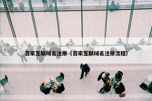 百家互联域名注册（百家互联域名注册流程）