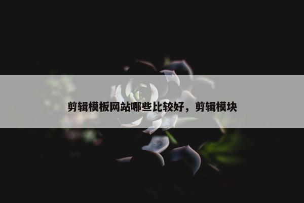 剪辑模板网站哪些比较好，剪辑模块