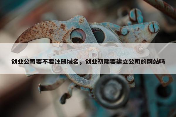 创业公司要不要注册域名，创业初期要建立公司的网站吗