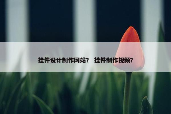 挂件设计制作网站？ 挂件制作视频？