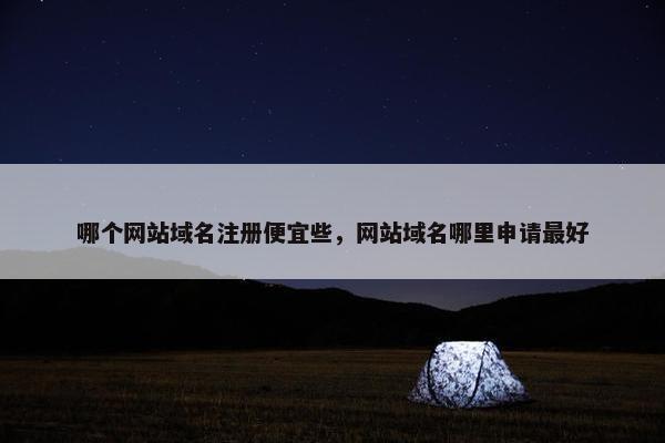 哪个网站域名注册便宜些，网站域名哪里申请最好