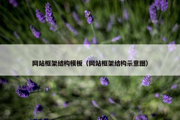 网站框架结构模板（网站框架结构示意图）