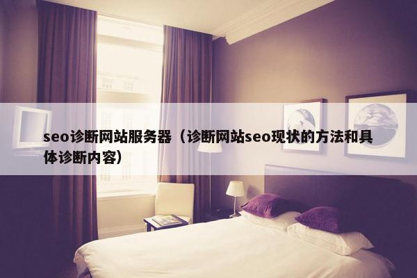 seo诊断网站服务器（诊断网站seo现状的方法和具体诊断内容）
