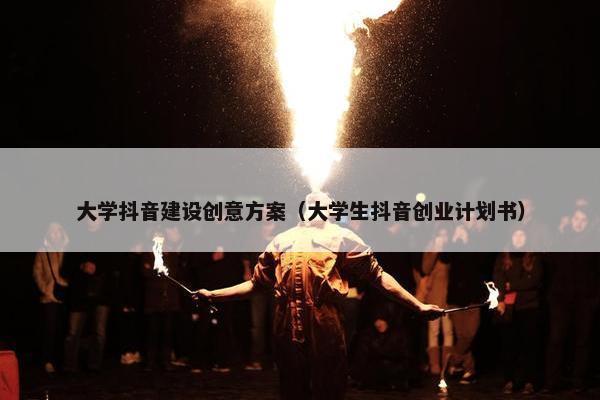 大学抖音建设创意方案（大学生抖音创业计划书）