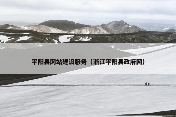 平阳县网站建设服务（浙江平阳县政府网）