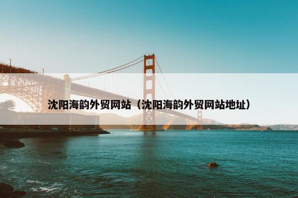 沈阳海韵外贸网站（沈阳海韵外贸网站地址）
