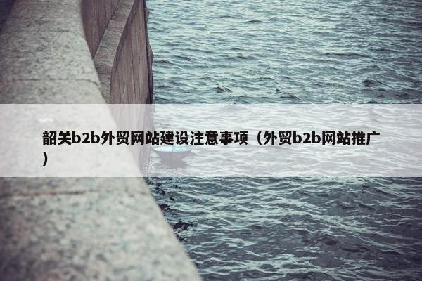 韶关b2b外贸网站建设注意事项（外贸b2b网站推广）