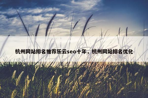 杭州网站排名推荐乐云seo十年，杭州网站排名优化