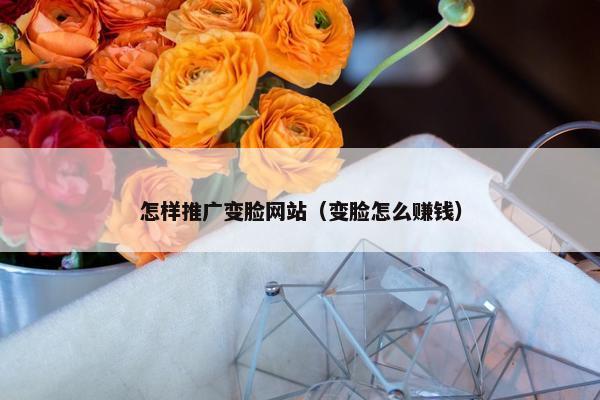 怎样推广变脸网站（变脸怎么赚钱）