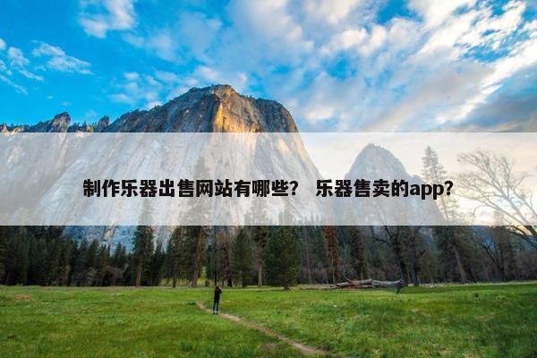 制作乐器出售网站有哪些？ 乐器售卖的app？