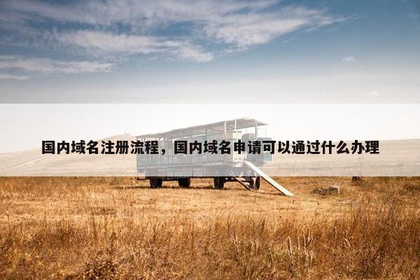 国内域名注册流程，国内域名申请可以通过什么办理