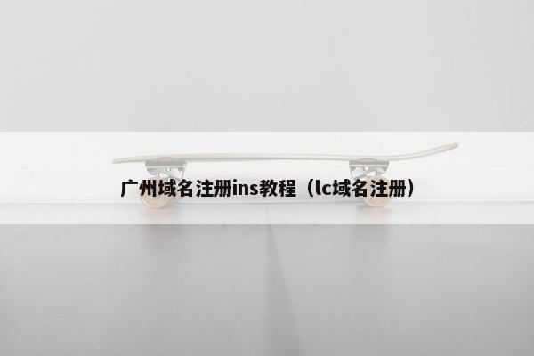 广州域名注册ins教程（lc域名注册）