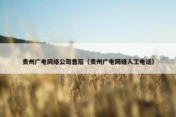 贵州广电网络公司售后（贵州广电网络人工电话）