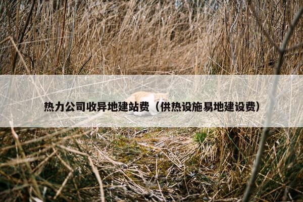 热力公司收异地建站费（供热设施易地建设费）