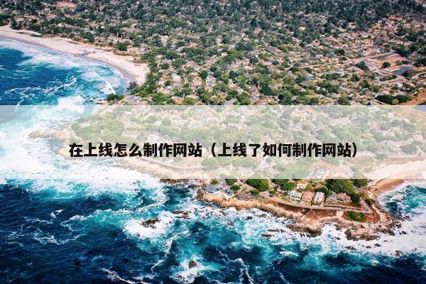 在上线怎么制作网站（上线了如何制作网站）