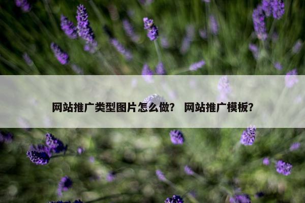 网站推广类型图片怎么做？ 网站推广模板？