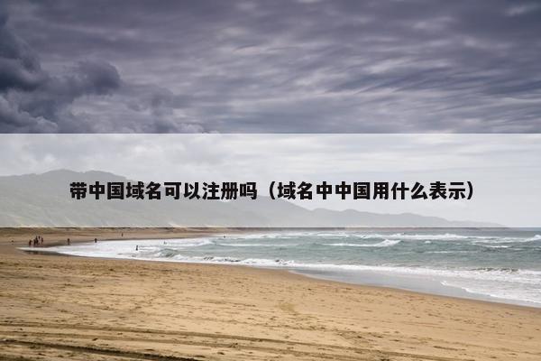 带中国域名可以注册吗（域名中中国用什么表示）