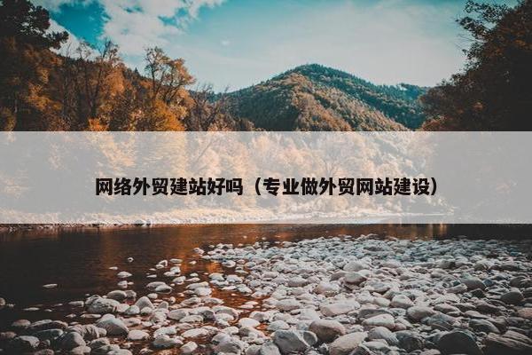 网络外贸建站好吗（专业做外贸网站建设）