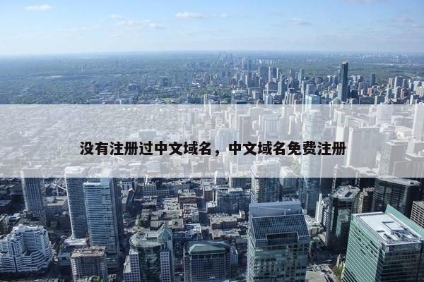 没有注册过中文域名，中文域名免费注册