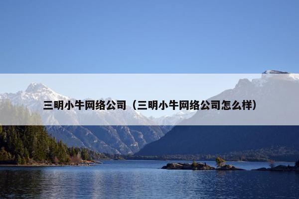 三明小牛网络公司（三明小牛网络公司怎么样）