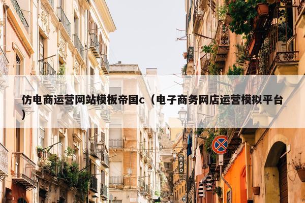 仿电商运营网站模板帝国c（电子商务网店运营模拟平台）