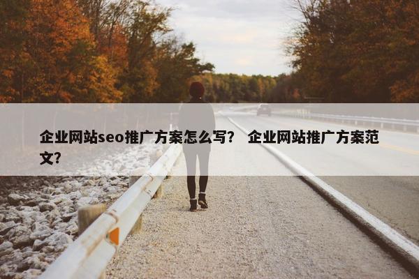 企业网站seo推广方案怎么写？ 企业网站推广方案范文？