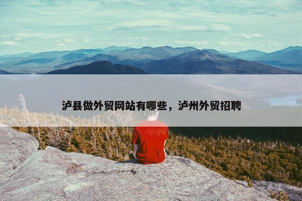 泸县做外贸网站有哪些，泸州外贸招聘
