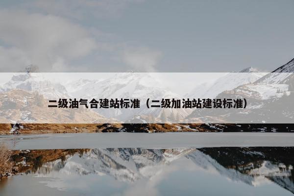 二级油气合建站标准（二级加油站建设标准）