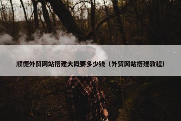 顺德外贸网站搭建大概要多少钱（外贸网站搭建教程）